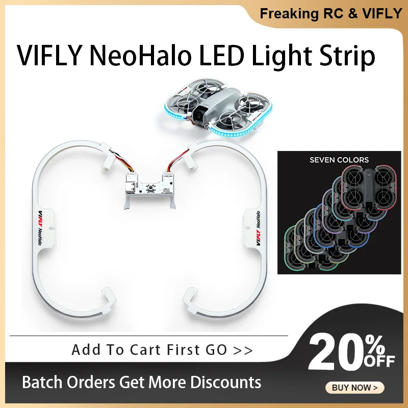 VIFLY NeoHalo LED Light Strip for DJI Neo, Multi-Color Dynamic Modes Brings Epic Night Flight Shows
VIFLY NeoHalo LED Light Strip for DJI Neo, Multi-Color Dynamic Modes Brings Epic Night Flight Shows