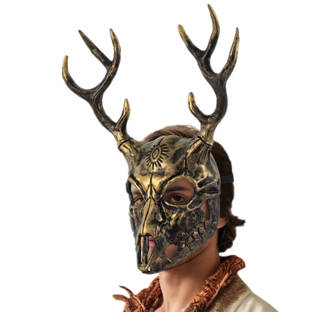 Halloween Horror Antler Mask Sheep Bone Mask Christmas Carnival Masquerade Party Cosplay Props Adjustable to Wear
Halloween Horror Antler Mask Sheep Bone Mask Christmas Carnival Masquerade Party Cosplay Props Adjustable to Wear