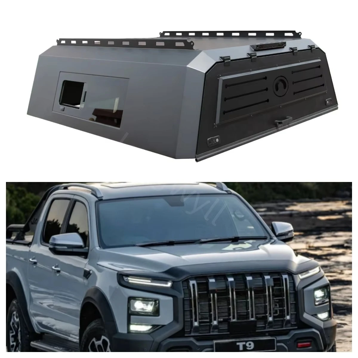 Customized for T9 Double Truck Bed Smart Cap Hard Aluminum Waterproof Canopy for Pickup Truck Tub Topper Truck
Customized for T9 Double Truck Bed Smart Cap Hard Aluminum Waterproof Canopy for Pickup Truck Tub Topper Truck