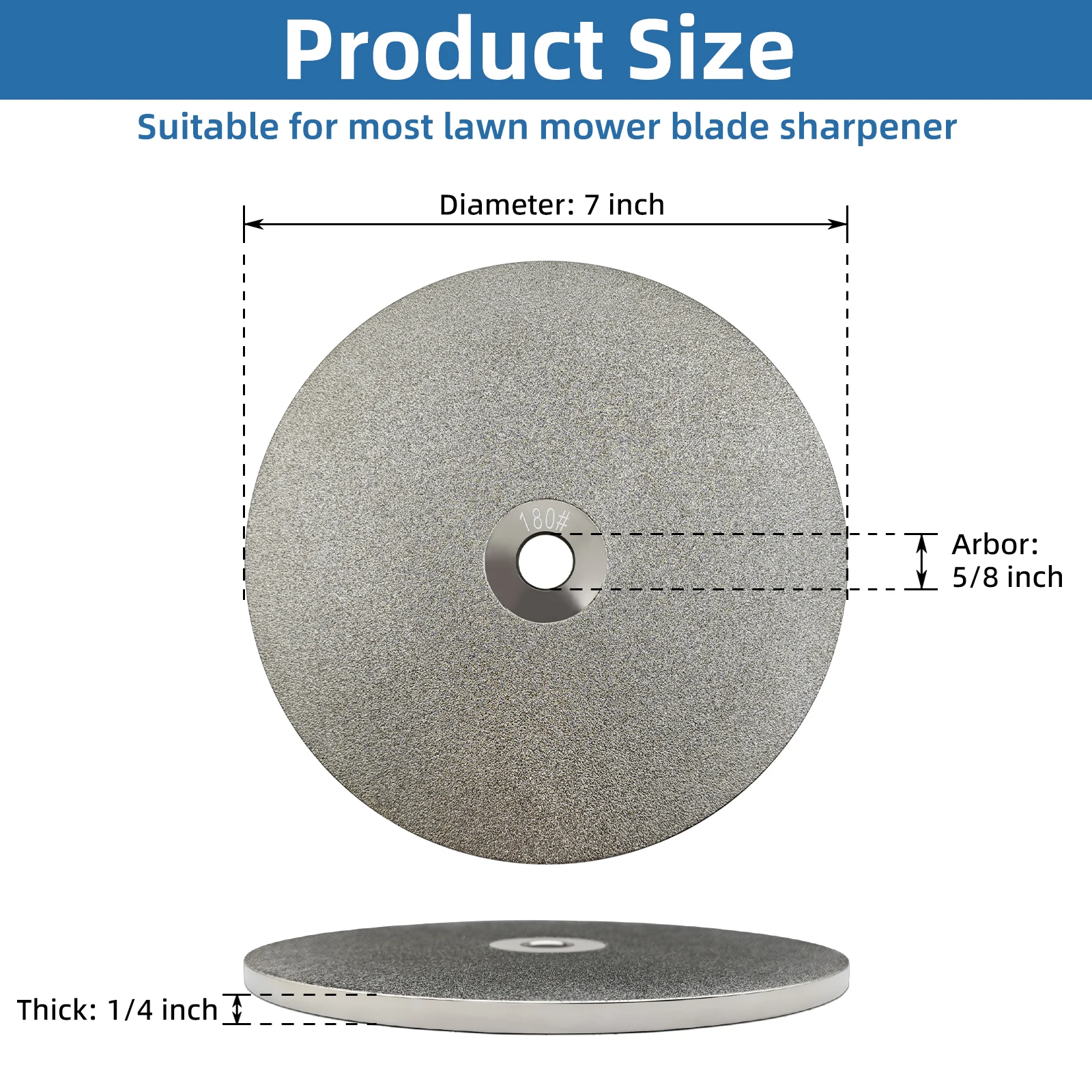7 inch CBN Grinding Wheel for RBG 712, 750 Blade Sharpener, 80/180 Grit Double-Side Disc Grinding Wheel
7 inch CBN Grinding Wheel for RBG 712, 750 Blade Sharpener, 80/180 Grit Double-Side Disc Grinding Wheel