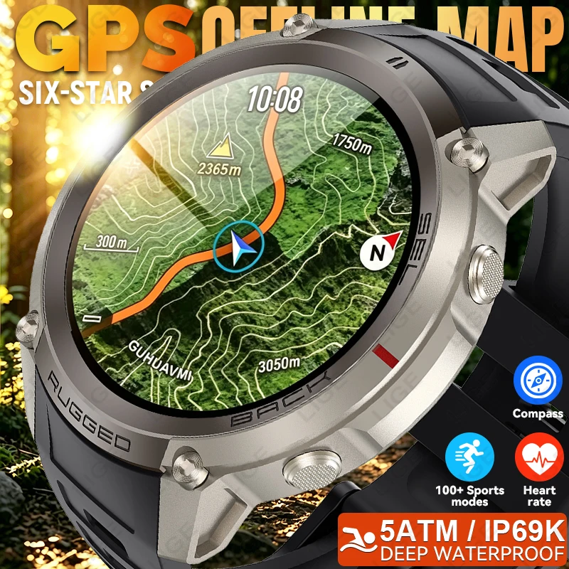 2026 New Outdoor GPS Smart Watch Offline Maps Compass Tracking 5ATM Waterproof Tactics Sport Smart Bracelet Men for Android iOS
2026 New Outdoor GPS Smart Watch Offline Maps Compass Tracking 5ATM Waterproof Tactics Sport Smart Bracelet Men for Android iOS