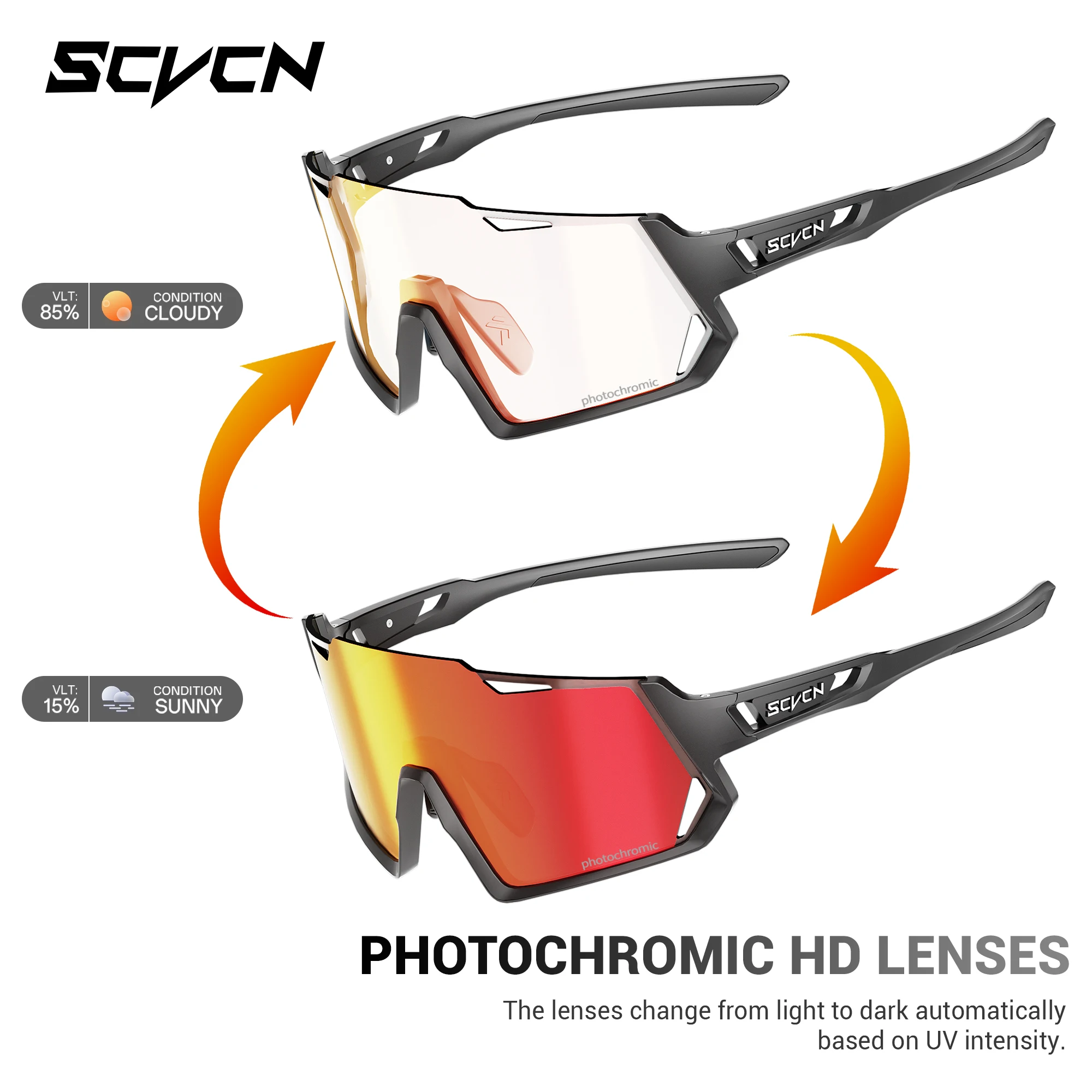 SCVCN новые фотохромные велосипедные солнцезащитные очки UV400 для мужчин и женщин, спортивные очки для бега на открытом воздухе, MTB, очки для пешего туризма, HD линзы
SCVCN новые фотохромные велосипедные солнцезащитные очки UV400 для мужчин и женщин, спортивные очки для бега на открытом воздухе, MTB, очки для пешего туризма, HD линзы