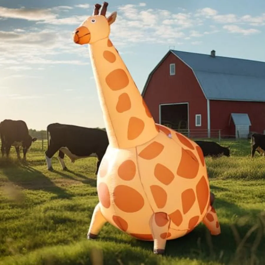 8FT Cute Chubby Giraffe Inflatbale Decorations, Christmas Inflatables Animals Chibi Style, Zoo Amusement Park Blow up Animals O
8FT Cute Chubby Giraffe Inflatbale Decorations, Christmas Inflatables Animals Chibi Style, Zoo Amusement Park Blow up Animals O