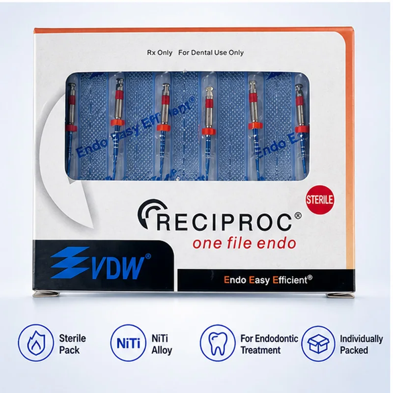 5pack/30PCS Dental Root Canal VDW Blue Files Reciprocating Endodontic NiTi Rotary Instruments Assorted Sizes tool
5pack/30PCS Dental Root Canal VDW Blue Files Reciprocating Endodontic NiTi Rotary Instruments Assorted Sizes tool
