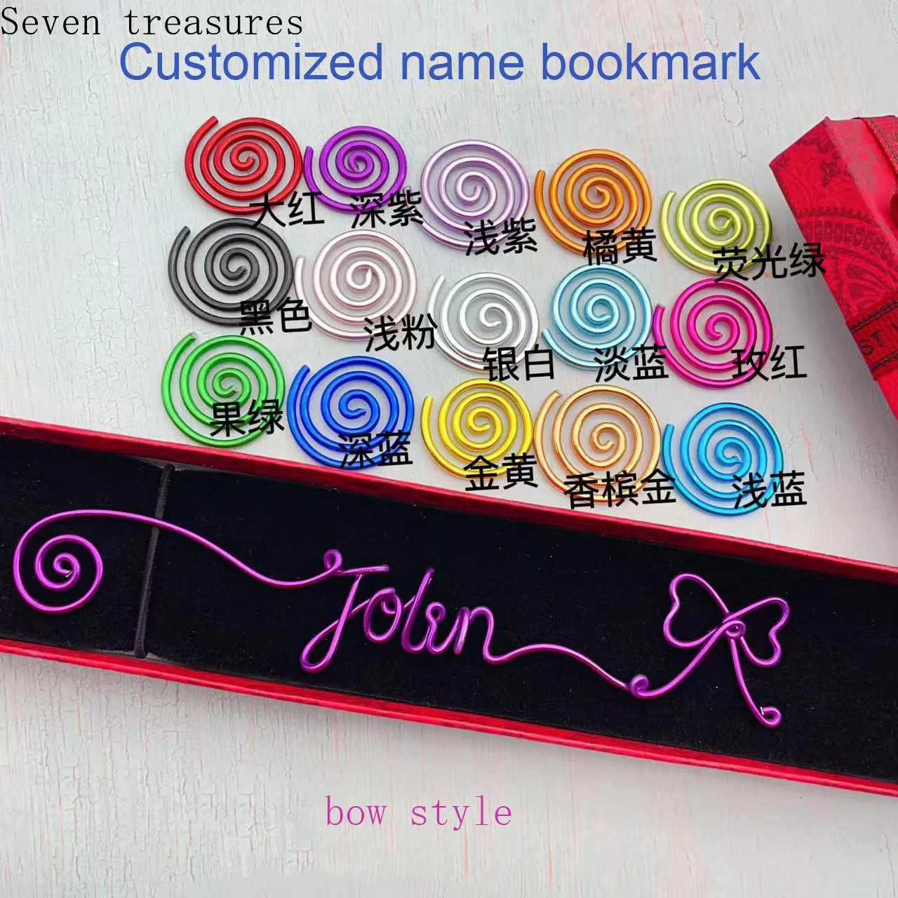 Customized Name Metal Bookmark Handmade Personalized Bow Gift for Friends and Children
Customized Name Metal Bookmark Handmade Personalized Bow Gift for Friends and Children