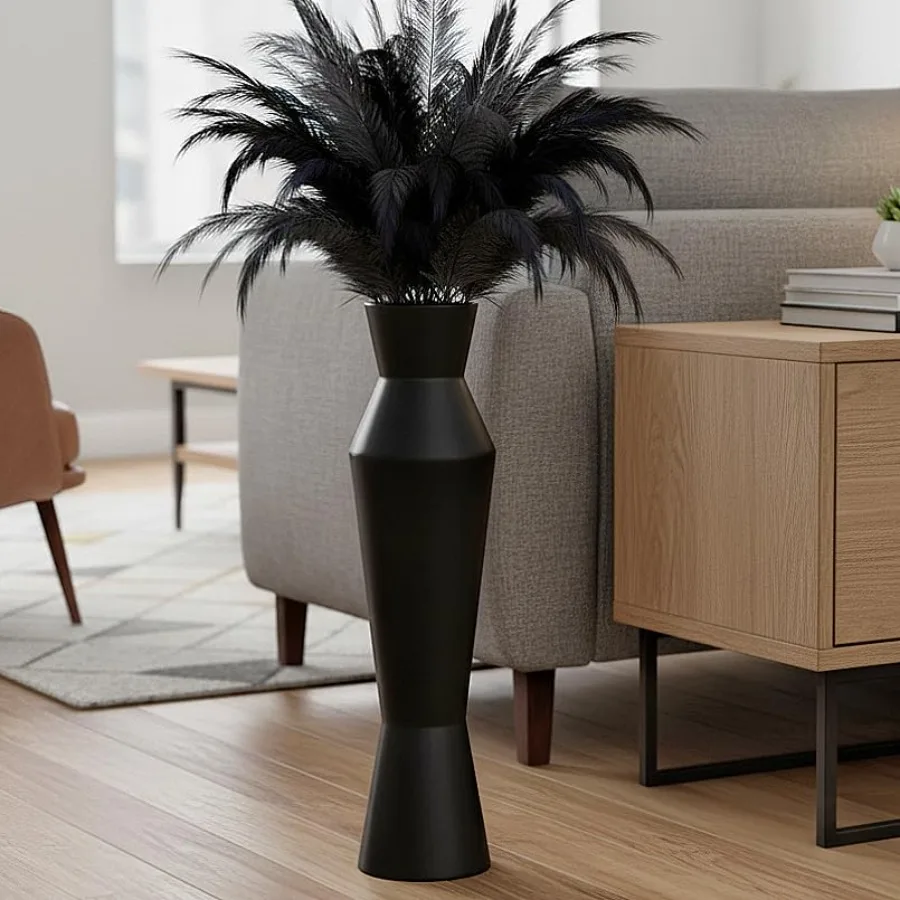 Tall Floor Vase, 23.6in Tall Modern Vase with Weighted Base - Matte Black Resin Vases for Dried Pampas Grass, Faux Flowers, Fea
Tall Floor Vase, 23.6in Tall Modern Vase with Weighted Base - Matte Black Resin Vases for Dried Pampas Grass, Faux Flowers, Fea