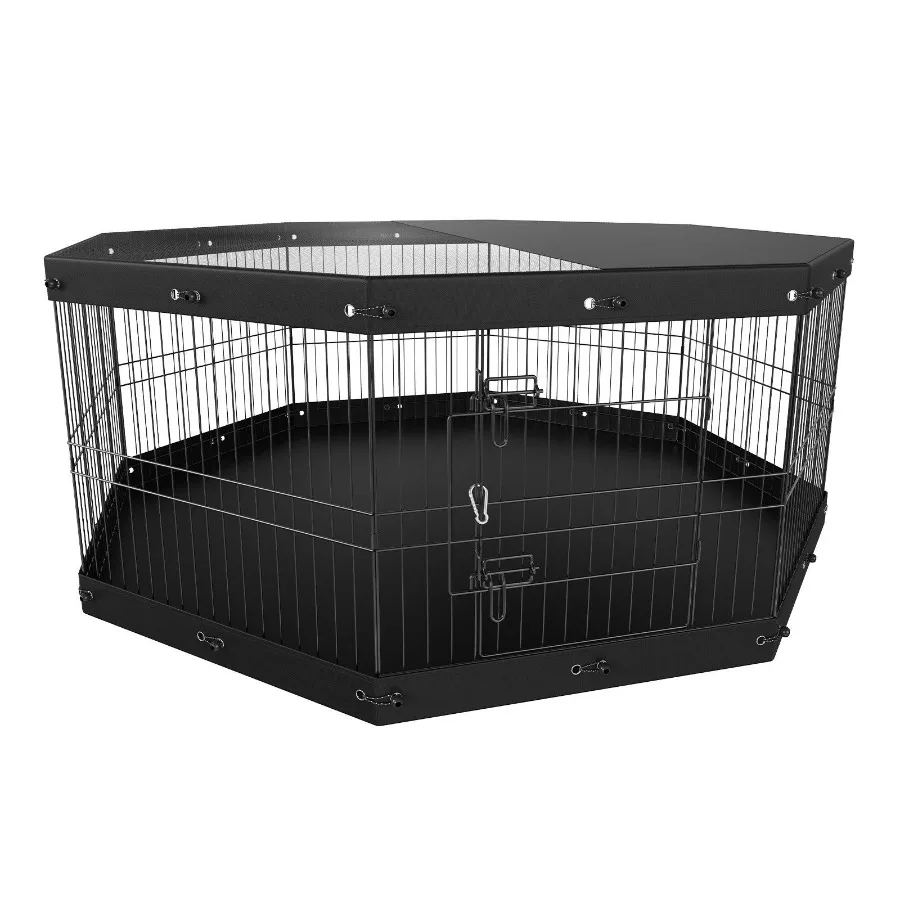 Dog Playpen 8 Panels Foldable Metal Dog Exercise Pen with Top Cover and Bm Pad 24 H Pet Fence Puppy Crate Kennel Indoor Outdoo
Dog Playpen 8 Panels Foldable Metal Dog Exercise Pen with Top Cover and Bm Pad 24 H Pet Fence Puppy Crate Kennel Indoor Outdoo