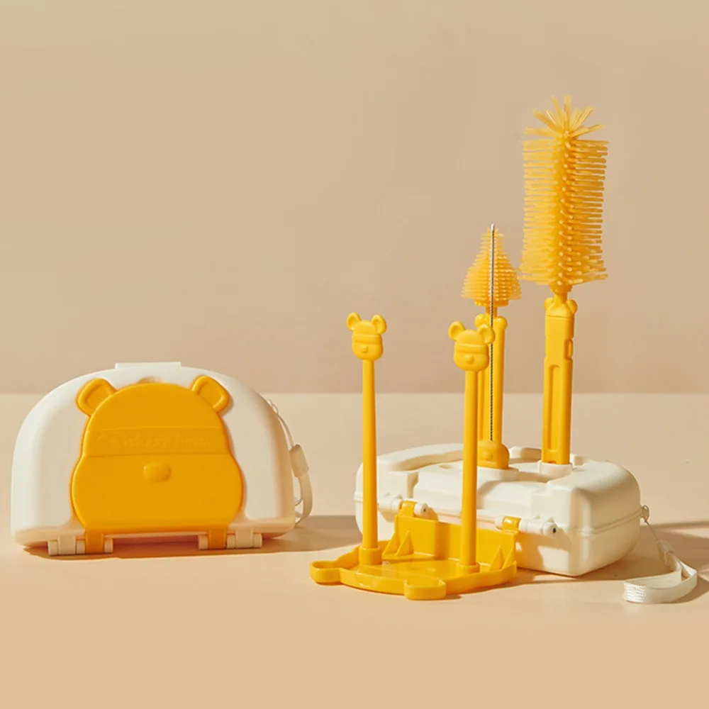 Multifunctional Bottle Cleaning Brush Set 8 in 1 Lion Baby Bottle Brush Kit Nipple Brush Storage Drain Rack
Multifunctional Bottle Cleaning Brush Set 8 in 1 Lion Baby Bottle Brush Kit Nipple Brush Storage Drain Rack