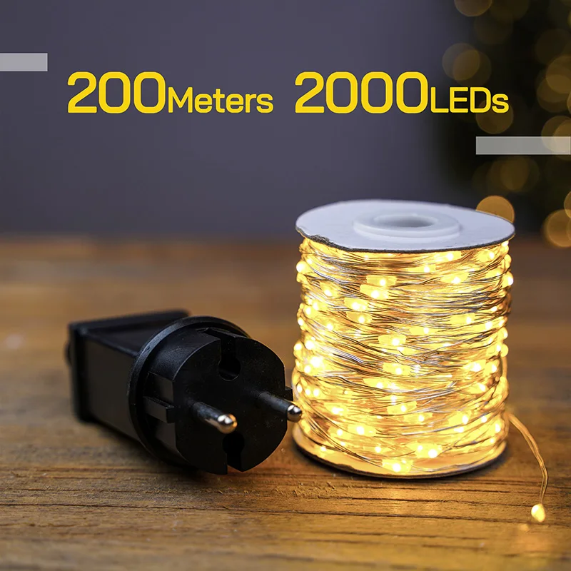 100M Christmas String Fairy Lights Garland Waterproof Garden Outdoor Decoration Holiday Lighting For Halloween Party Home Lamp
100M Christmas String Fairy Lights Garland Waterproof Garden Outdoor Decoration Holiday Lighting For Halloween Party Home Lamp