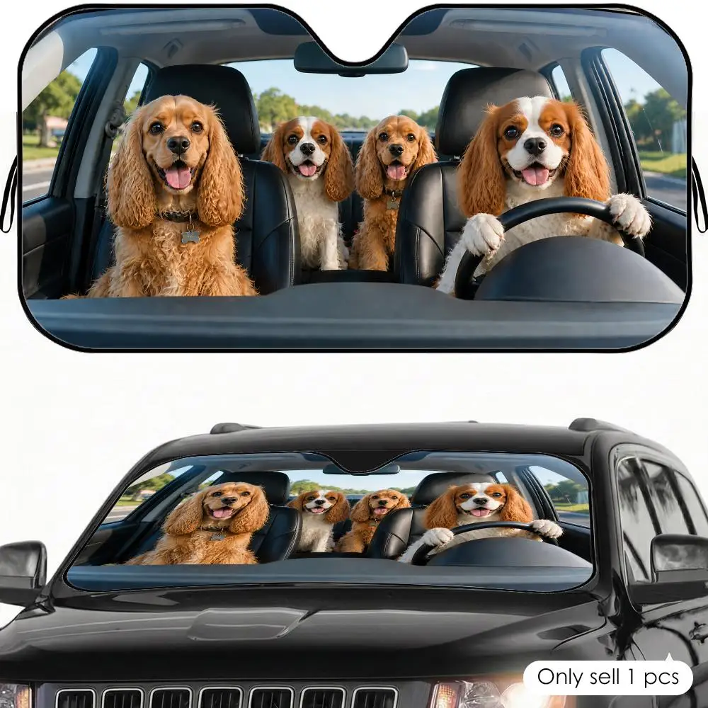 Cocker Spaniel Cavalier King Charles Sun Visor Car Windshield Sunshade UV Protection Reflective Foldable Heat Insulation Cover
Cocker Spaniel Cavalier King Charles Sun Visor Car Windshield Sunshade UV Protection Reflective Foldable Heat Insulation Cover