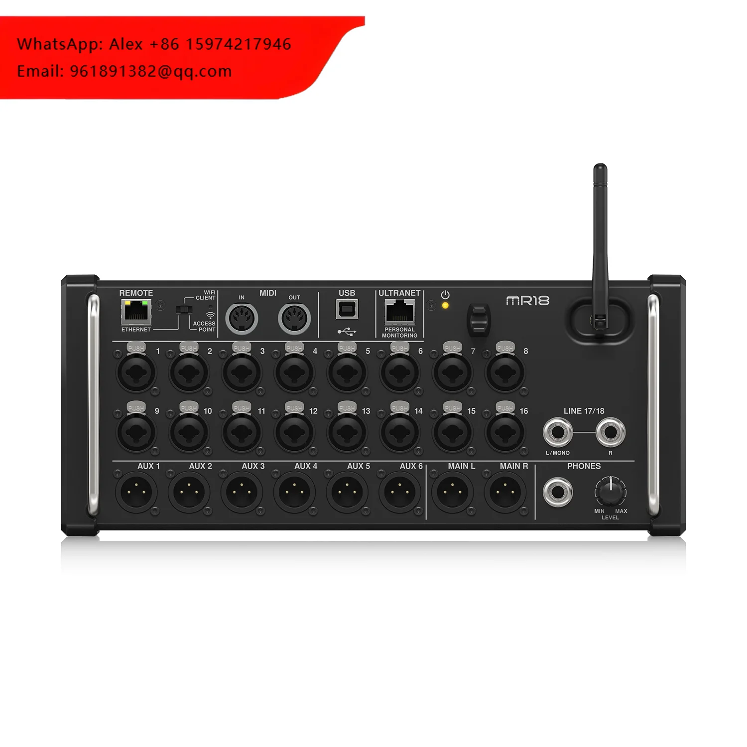 MR18 18-Input Digital Mixing Console With IPad Tablet Remote Control Integrated USB Audio Interface For Professional Events
MR18 18-Input Digital Mixing Console With IPad Tablet Remote Control Integrated USB Audio Interface For Professional Events