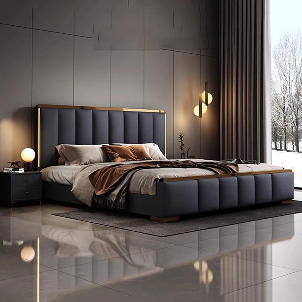 Bedroom Unique Bed Modern Minimalist Lounge Double Bed Headboards Sleeping Camas De Matrimonio Dormitorio Home Accessories
Bedroom Unique Bed Modern Minimalist Lounge Double Bed Headboards Sleeping Camas De Matrimonio Dormitorio Home Accessories
