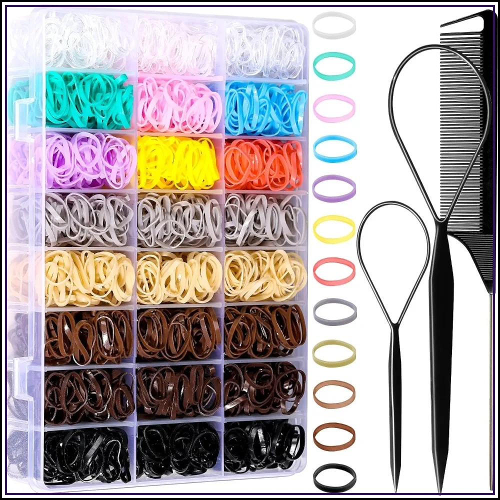 1500 Pcs Elastic Hair Bands, Small Ponytail Holders, Colorful Rubber Bands for Hair, Hair Ties for Girls Women Toddler
1500 Pcs Elastic Hair Bands, Small Ponytail Holders, Colorful Rubber Bands for Hair, Hair Ties for Girls Women Toddler