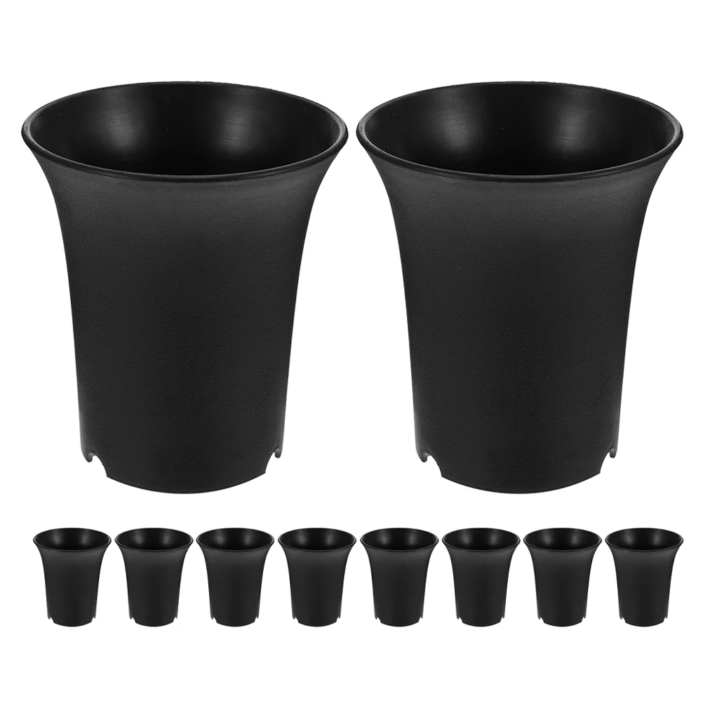 10 Pcs High Waist Plastic Flower Pots Lightweight Durable Round Planters for Succulent Cactus Orchid Bonsai
10 Pcs High Waist Plastic Flower Pots Lightweight Durable Round Planters for Succulent Cactus Orchid Bonsai