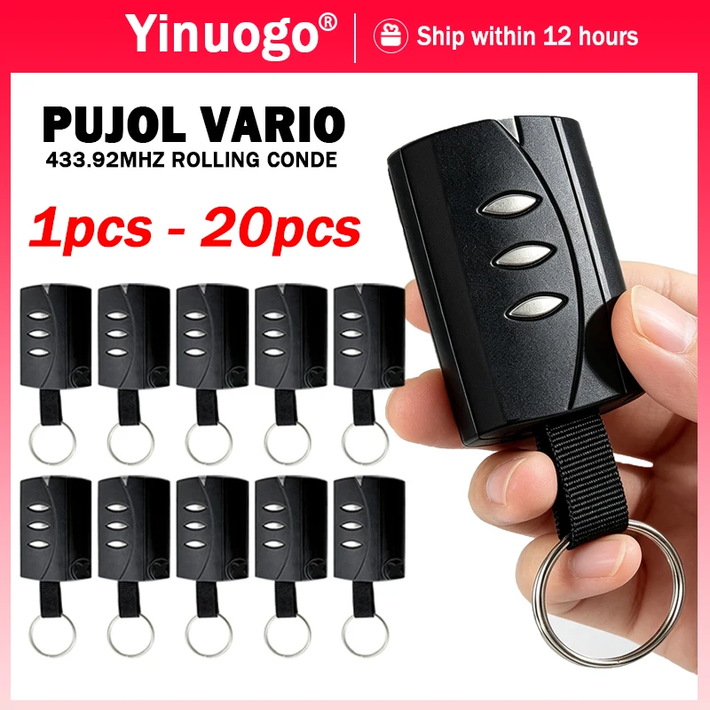 1-20pcs New PUJOL 433MHz Garage / Gate Remote Control Only Work With PUJOL VARIO 433.92MHz Rolling Code Black Garage Door Opener
1-20pcs New PUJOL 433MHz Garage / Gate Remote Control Only Work With PUJOL VARIO 433.92MHz Rolling Code Black Garage Door Opener