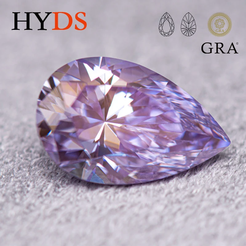 Moissanite Stone Pear Shape Light Purple Color VVS1 Gemstone Beads Charms for DIY Jewelry Making Materials with GRA Certificate
Moissanite Stone Pear Shape Light Purple Color VVS1 Gemstone Beads Charms for DIY Jewelry Making Materials with GRA Certificate