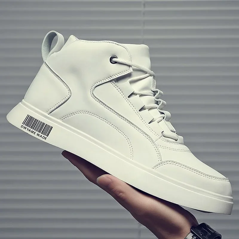 Men's High Top Sneakers Trendy Street Skateboard Shoes Luxury Leather Casual Shoes for Men Lace Up Ankle Boots Zapatillas Hombre
Men's High Top Sneakers Trendy Street Skateboard Shoes Luxury Leather Casual Shoes for Men Lace Up Ankle Boots Zapatillas Hombre