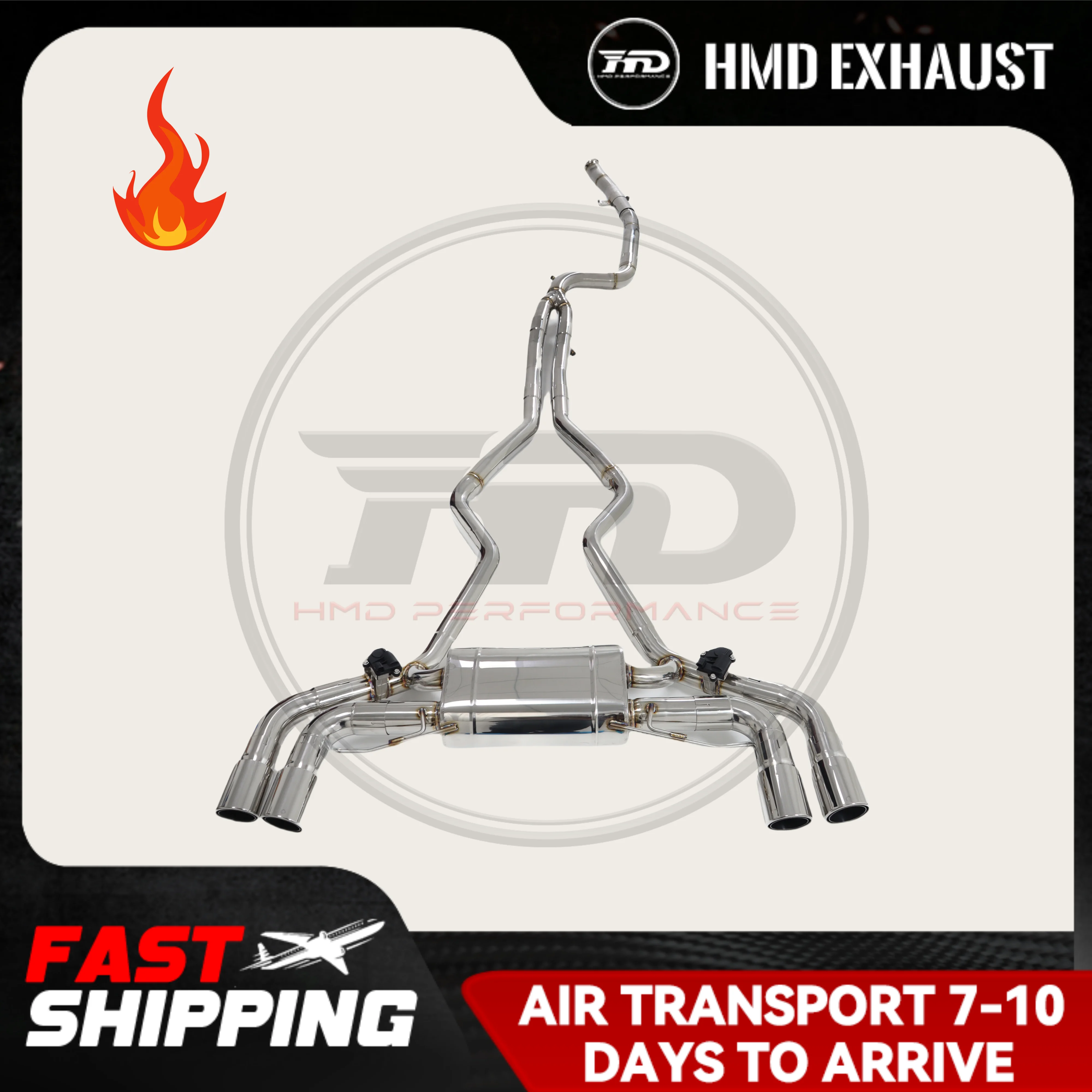 HMD Stainless Steel Exhaust System Performance Catback Is Suitable For BMW G20 M340I Electronic Valve Muffler
HMD Stainless Steel Exhaust System Performance Catback Is Suitable For BMW G20 M340I Electronic Valve Muffler