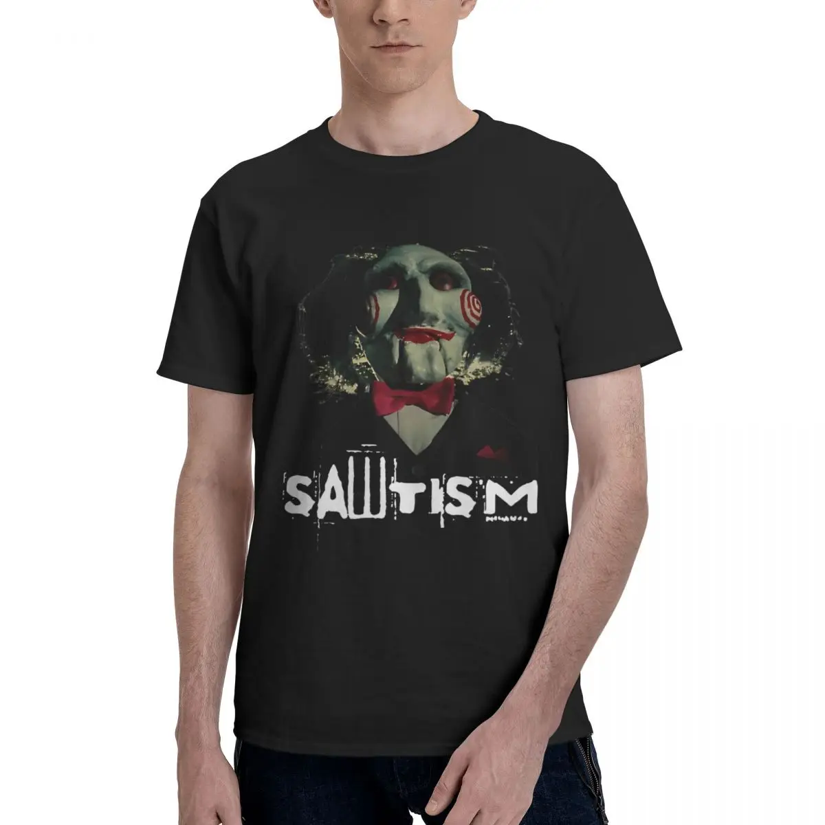 Saw Series Horror Movies Outfit Men Women T Shirts 100% Cotton Tee Graphic Printing Sawtism T-shirt Clothing
Saw Series Horror Movies Outfit Men Women T Shirts 100% Cotton Tee Graphic Printing Sawtism T-shirt Clothing