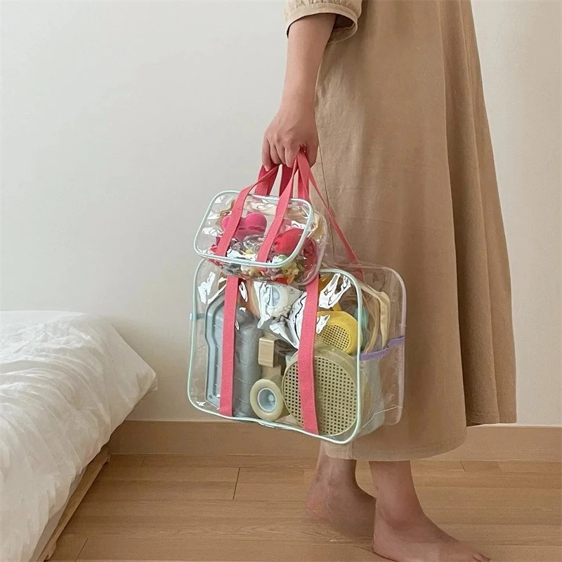 Summer Large Capacity Mommy Bag Transparent Jelly Bag for Baby Items Organizer Waterproof Beach Tote Bag Outdoor Travel Vacation
Summer Large Capacity Mommy Bag Transparent Jelly Bag for Baby Items Organizer Waterproof Beach Tote Bag Outdoor Travel Vacation