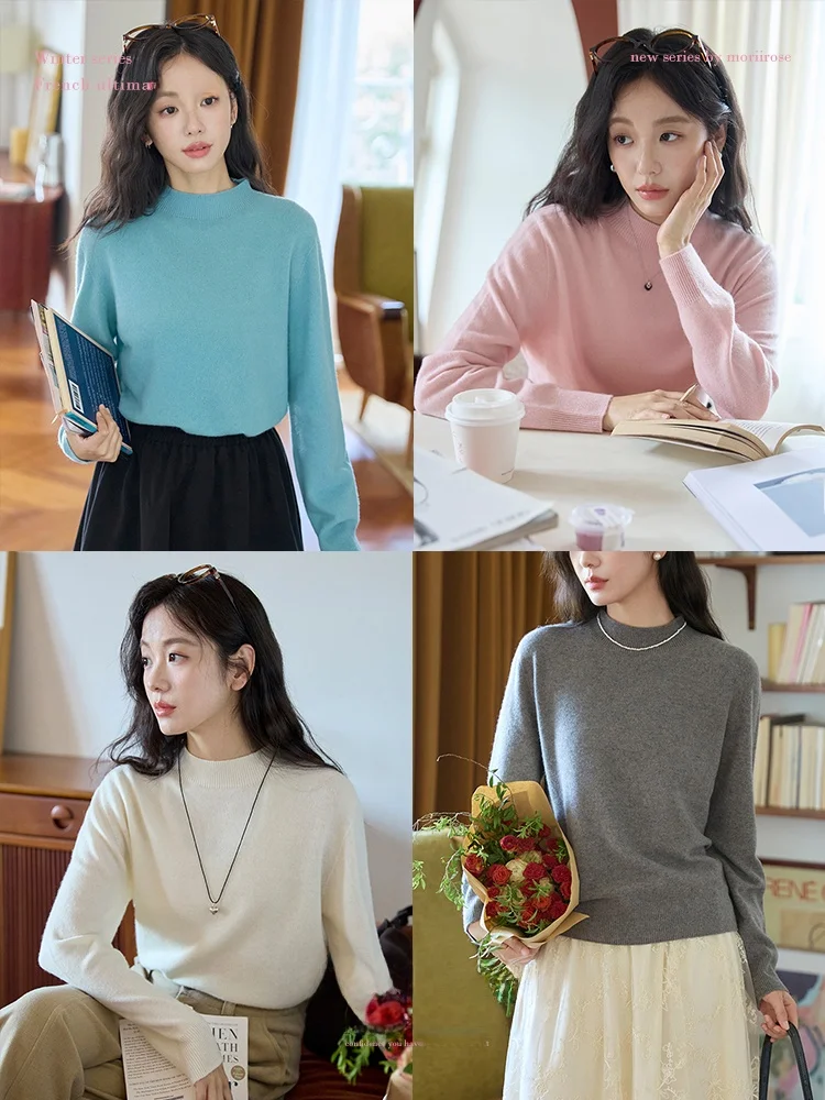Женская шерстяная водолазка Moriirose с высоким воротником, 4 цвета, облегающая, винтажная, зимняя, для повседневной носки, трикотажная
Женская шерстяная водолазка Moriirose с высоким воротником, 4 цвета, облегающая, винтажная, зимняя, для повседневной носки, трикотажная
