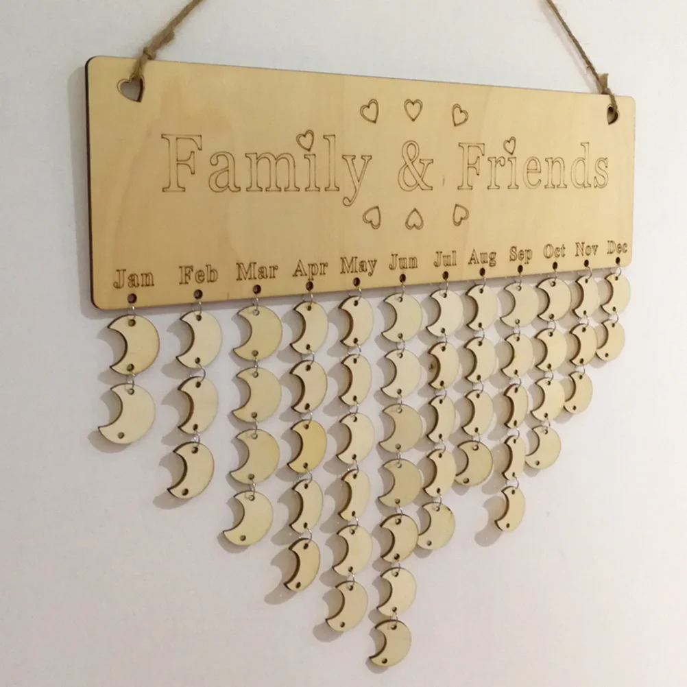 50pcs Hanging Calendar Wooden Board Birthday Reminder For Home Decoration Family Friends Diy Tally Plaque Gift Printed Calendar
50pcs Hanging Calendar Wooden Board Birthday Reminder For Home Decoration Family Friends Diy Tally Plaque Gift Printed Calendar
