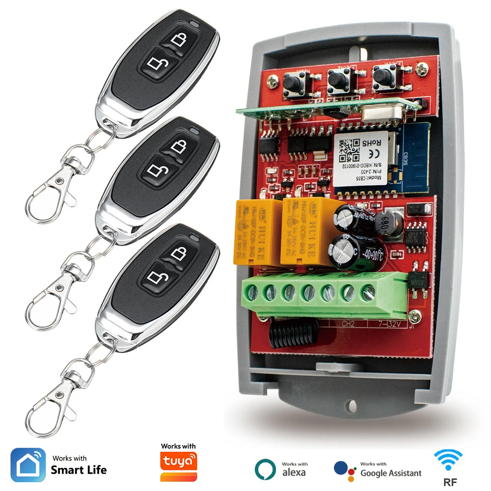 Smart Wifi Universal Garage Remote Control 433MHz Receiver & 433.92MHz Transmitter Switch Garage Door Opener Works With Tuya APP
Smart Wifi Universal Garage Remote Control 433MHz Receiver & 433.92MHz Transmitter Switch Garage Door Opener Works With Tuya APP