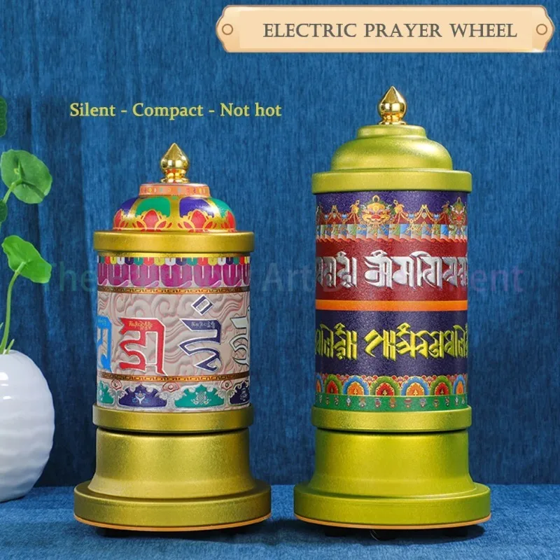 Electric prayer wheel, Silent rotation Six-Character Mantra Sutra Wheel with USB interface, Home Buddhist Hall Ornaments
Electric prayer wheel, Silent rotation Six-Character Mantra Sutra Wheel with USB interface, Home Buddhist Hall Ornaments