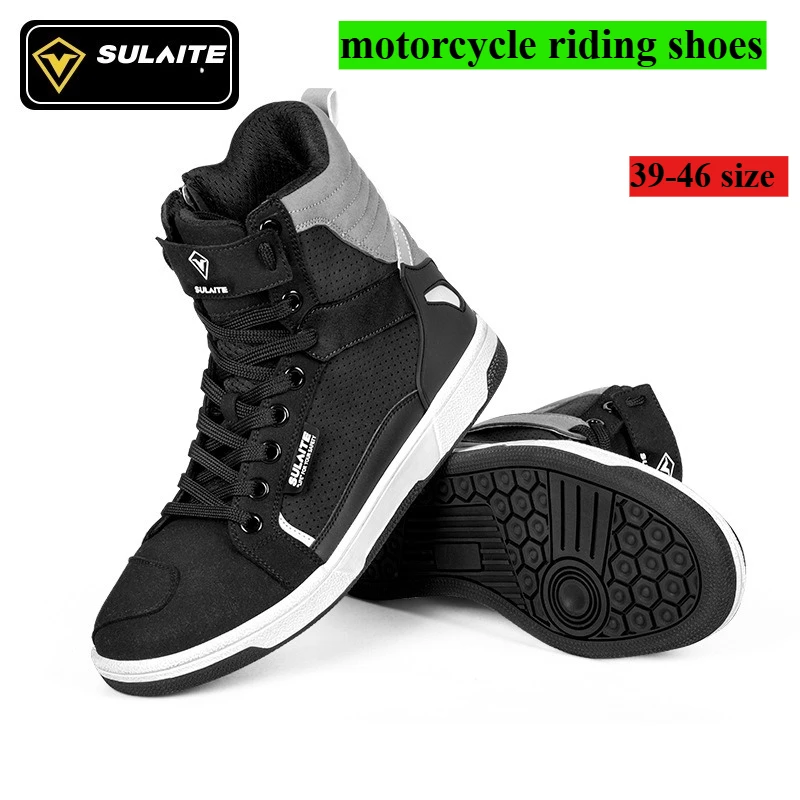 Мотоциклетная обувь для велоспорта, высокие мотоциклетные ботинки с защитой от падения, повседневные ботинки, 4-сезонная уличная обувь унисекс для верховой езды, размер 39-46
Мотоциклетная обувь для велоспорта, высокие мотоциклетные ботинки с защитой от падения, повседневные ботинки, 4-сезонная уличная обувь унисекс для верховой езды, размер 39-46