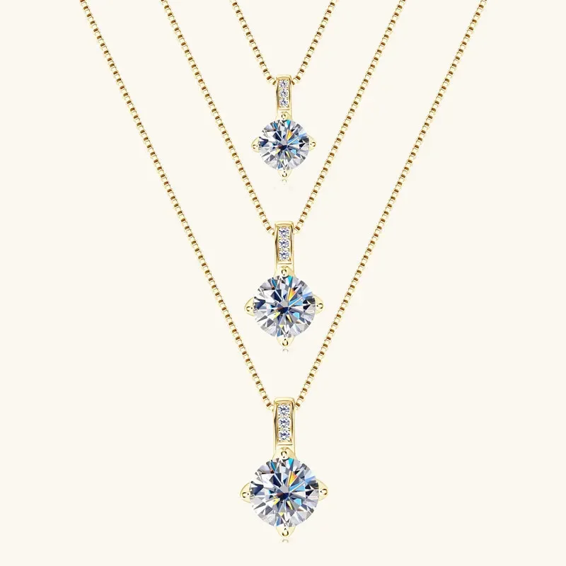 Original 925 Silver Chains Sparkling Solitaire 1ct-3ct Moissanite Drop Necklaces For Women Multilayer Neck Jewellry Gift
Original 925 Silver Chains Sparkling Solitaire 1ct-3ct Moissanite Drop Necklaces For Women Multilayer Neck Jewellry Gift