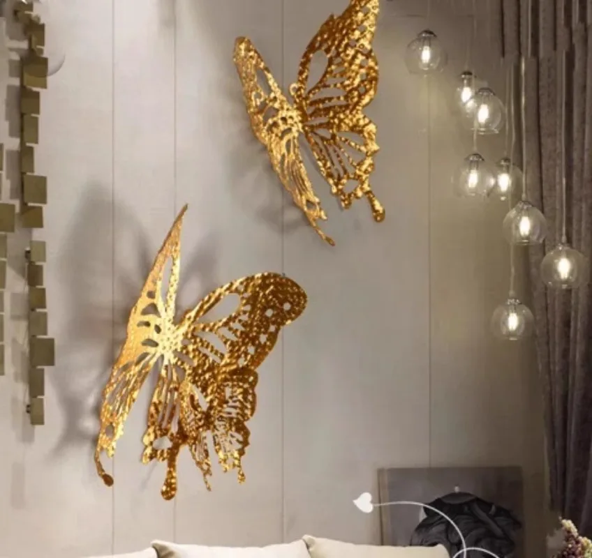 Bar wall hanging butterfly living room bedroom wall decoration hotel cafe metal three-dimensional decoration creative
Bar wall hanging butterfly living room bedroom wall decoration hotel cafe metal three-dimensional decoration creative