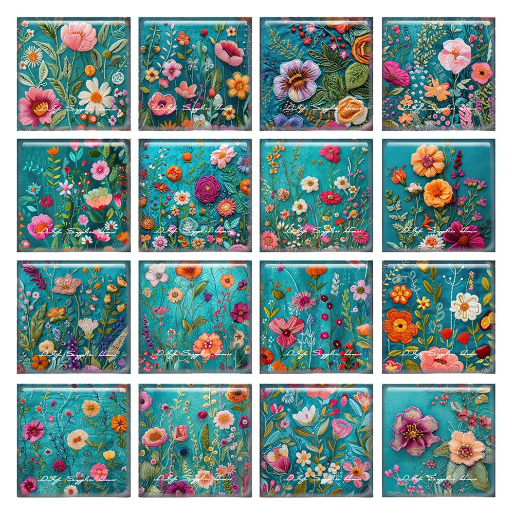 10pcs/lots Blue Green Flower Square Photo Glass Cabochon Flatback Demo Flat Back Cameo For Diy Jewelry Making
10pcs/lots Blue Green Flower Square Photo Glass Cabochon Flatback Demo Flat Back Cameo For Diy Jewelry Making