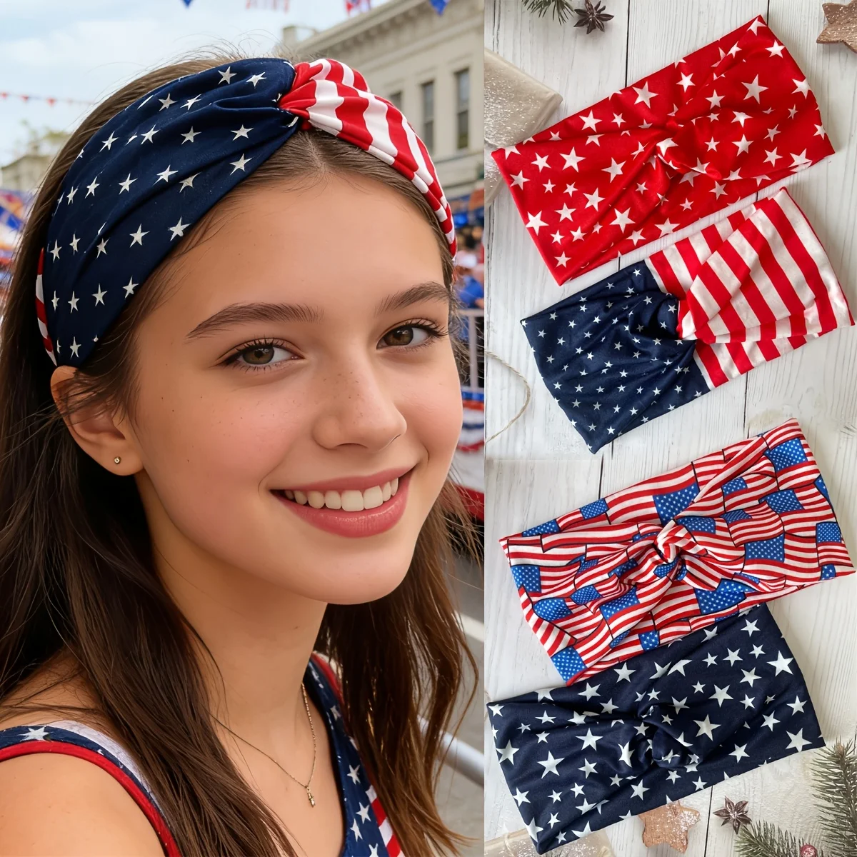 Independence Day Cross Printed Hair Band July 4th Pentagram Flag Outdoor Sports Fitness Sweat Absorbing Hair Band
Independence Day Cross Printed Hair Band July 4th Pentagram Flag Outdoor Sports Fitness Sweat Absorbing Hair Band