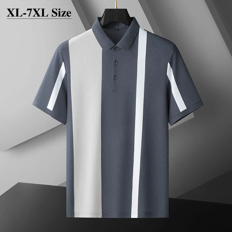 Plus Size 6XL 7XL 8XL Men's Cotton Casual Polo Shirt Summer Thin Loose Striped Print Elastic Short Sleeved Tops Male Clothes
Plus Size 6XL 7XL 8XL Men's Cotton Casual Polo Shirt Summer Thin Loose Striped Print Elastic Short Sleeved Tops Male Clothes