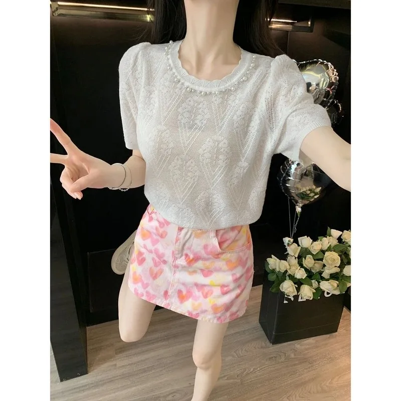 2026 Women's High Waist Pink Denim Mini Skirt Heart Print A-Line Casual Summer Short Skirt Streetwear Jean
2026 Women's High Waist Pink Denim Mini Skirt Heart Print A-Line Casual Summer Short Skirt Streetwear Jean