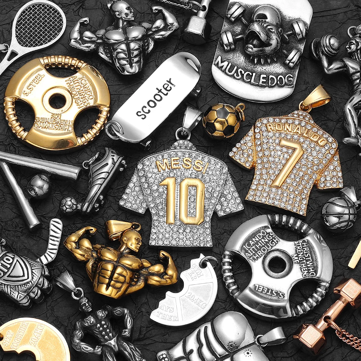 Fitness Gym Sports Jersey Men Necklaces With Pendant Stainless Steel Jewelry For Male Women Dumbbell Pads Punk Gifts Wholesale
Fitness Gym Sports Jersey Men Necklaces With Pendant Stainless Steel Jewelry For Male Women Dumbbell Pads Punk Gifts Wholesale