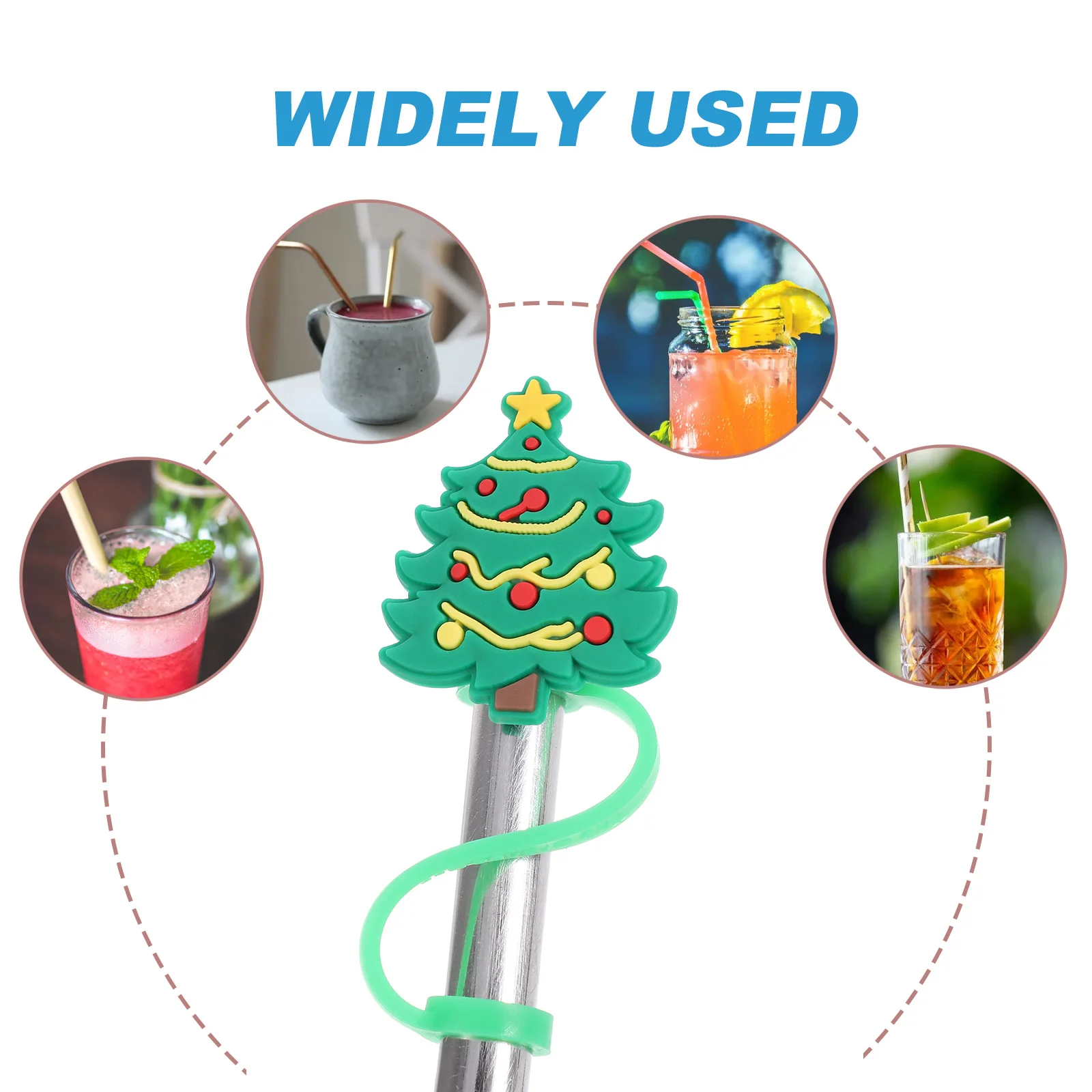 8pcs Straw Covers Cap Silicone Reusable Christmas Design Decorative Fits Cups Mugs Prevents Bending Prolongs Lifespan Strong
8pcs Straw Covers Cap Silicone Reusable Christmas Design Decorative Fits Cups Mugs Prevents Bending Prolongs Lifespan Strong