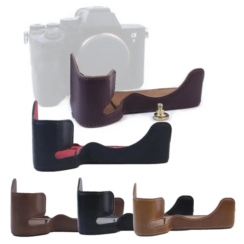 PU / Genuine Leather Camera Bag Half Base Body Case Cover Shell Protector For Sony A7 IV / A7S III / A1 / A7M4 ILCE-7SM3 A7R5
PU / Genuine Leather Camera Bag Half Base Body Case Cover Shell Protector For Sony A7 IV / A7S III / A1 / A7M4 ILCE-7SM3 A7R5