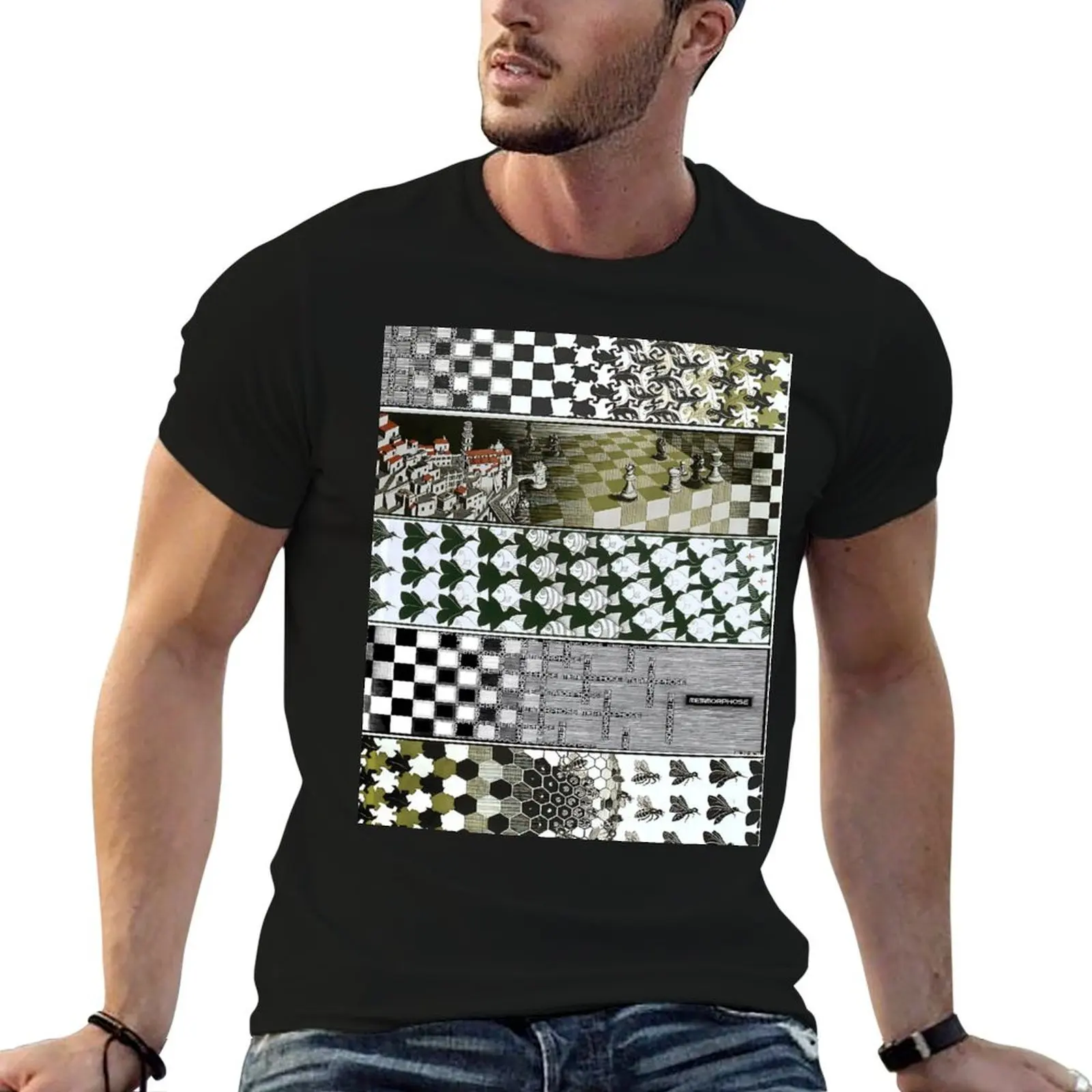 M.C. Escher - Metamorphosis Mix T-Shirt t shirts with prints man t shirt designer t shirt man plain T-shirt
M.C. Escher - Metamorphosis Mix T-Shirt t shirts with prints man t shirt designer t shirt man plain T-shirt