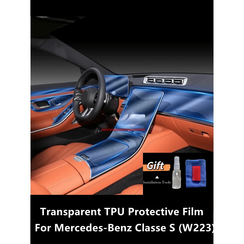 For Mercedes-Benz Classe S 2021 W223 Car Interior Center Console Transparent TPU Protective Film Anti-scratch Repair Film
For Mercedes-Benz Classe S 2021 W223 Car Interior Center Console Transparent TPU Protective Film Anti-scratch Repair Film