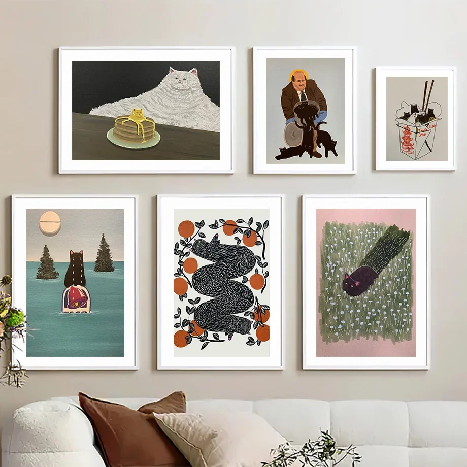 Vintage Abstract Black Cat Food Funny Wall Art Canvas Painting Posters And Prints Wall Pictures For Living Room Interior Decor
Vintage Abstract Black Cat Food Funny Wall Art Canvas Painting Posters And Prints Wall Pictures For Living Room Interior Decor