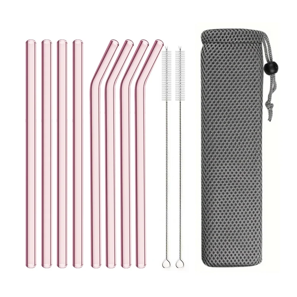 Pink Glass Straw Reusable Drinking Straw Borosilicate Glass Tube Straws for Drinks Cocktail with Cleaning Brush Bar Accessories
Pink Glass Straw Reusable Drinking Straw Borosilicate Glass Tube Straws for Drinks Cocktail with Cleaning Brush Bar Accessories