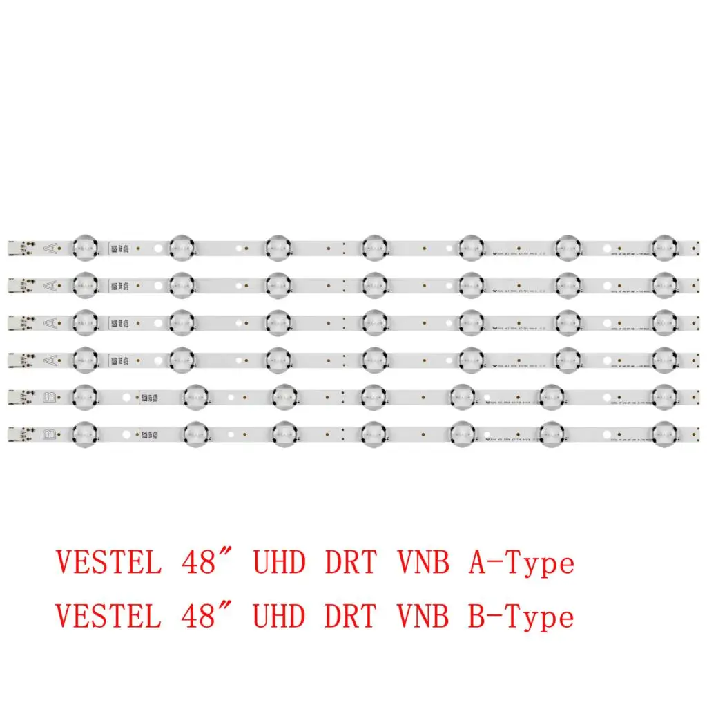 6pcs LED Backlight Bar For Hitachi 48HK6T64 48HK6T74 48HB6T72U 48HK6T74U VESTEL 48" UHD DRT VNB A B-Type VES480QNDS-2D-N1 N11
6pcs LED Backlight Bar For Hitachi 48HK6T64 48HK6T74 48HB6T72U 48HK6T74U VESTEL 48" UHD DRT VNB A B-Type VES480QNDS-2D-N1 N11