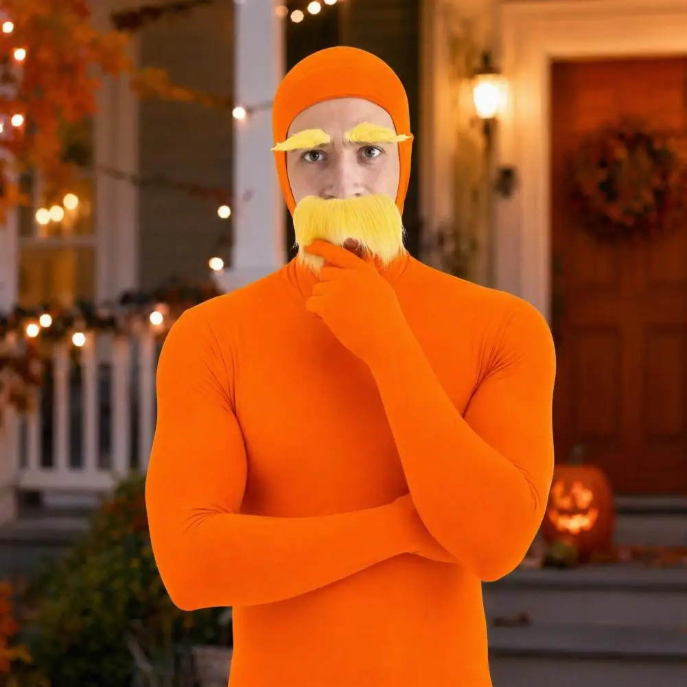 Face Open Halloween Costume, Unisex Orange Bodysuit for Men Women, Adult Stretchy Cosplay Jumpsuit Fun Family Costume
Face Open Halloween Costume, Unisex Orange Bodysuit for Men Women, Adult Stretchy Cosplay Jumpsuit Fun Family Costume