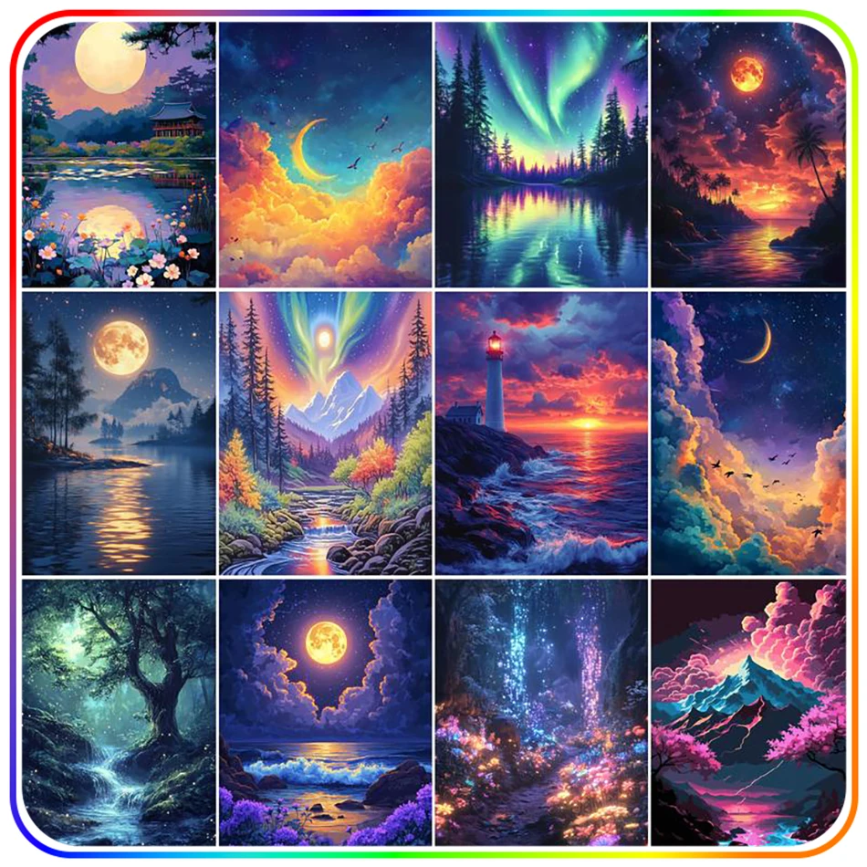 SDOYUNO Diamond Painting Kits Night scenery Diy Set Drawings With Diamonds Embroidery Stitch Diamond Mosaic Artwork Home Decor
SDOYUNO Diamond Painting Kits Night scenery Diy Set Drawings With Diamonds Embroidery Stitch Diamond Mosaic Artwork Home Decor