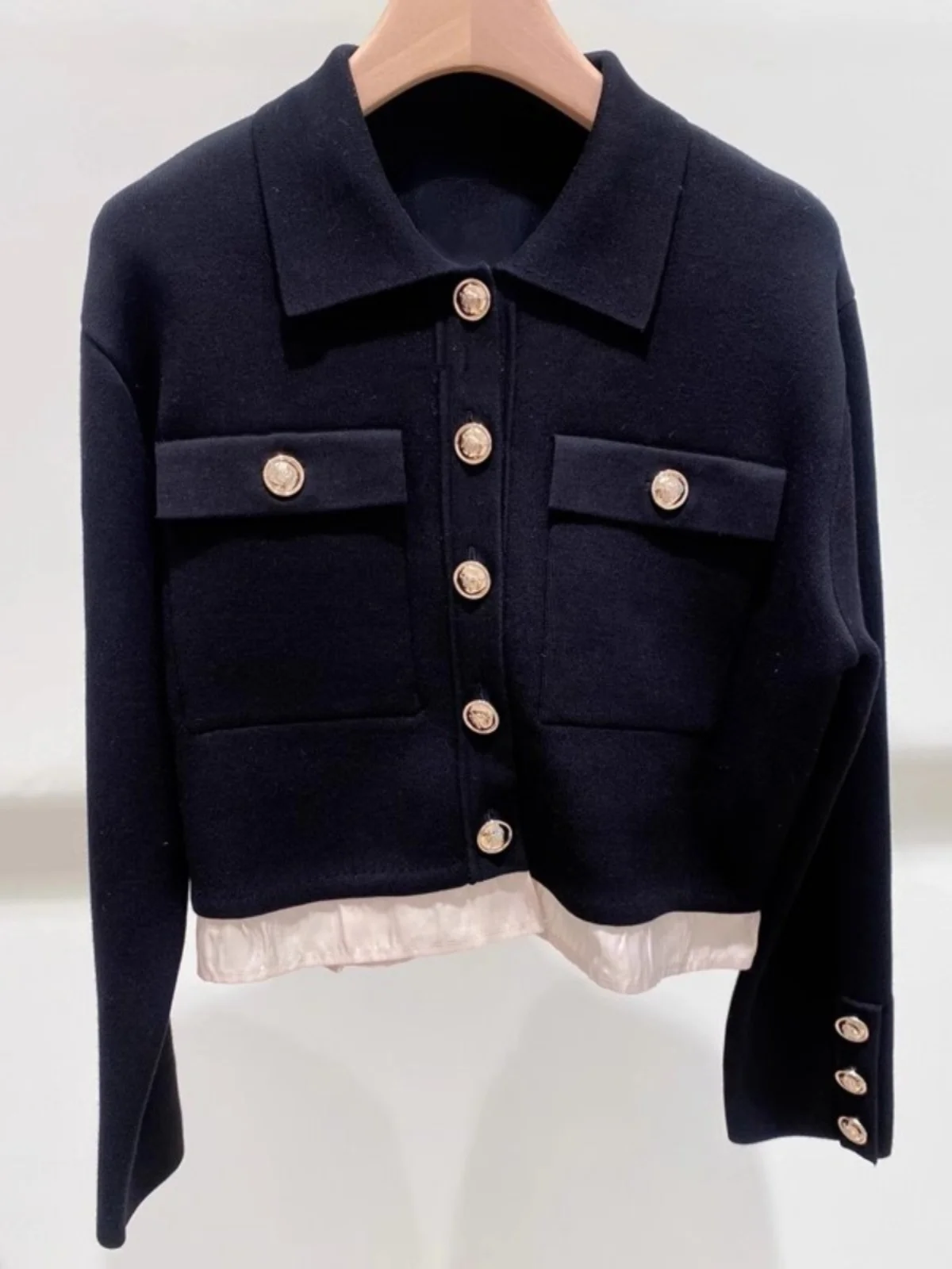 Ele Metal Bule Color Blo Knitted Cardigan Coat Simple Commute Sle Wool Blend Long Sve Regular Fit Spring Outerwear
Ele Metal Bule Color Blo Knitted Cardigan Coat Simple Commute Sle Wool Blend Long Sve Regular Fit Spring Outerwear