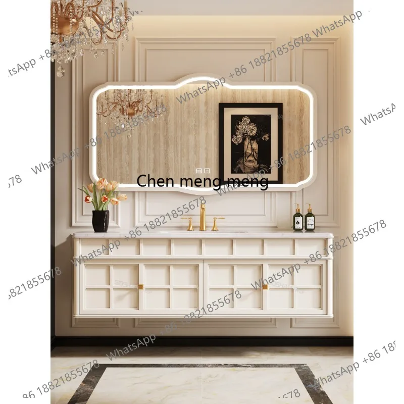 New, luxury stone ceramic basin French style, smart bathroom cabinet washstand
New, luxury stone ceramic basin French style, smart bathroom cabinet washstand