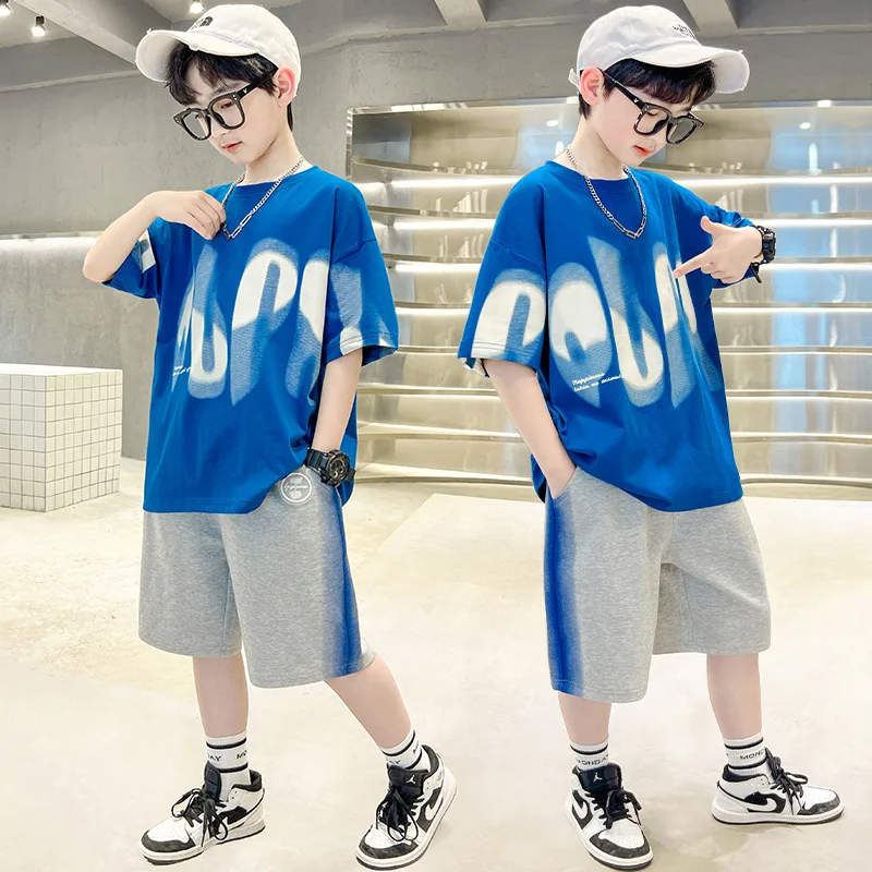 Boys Fashoin Summer Suits Clothes Cotton Short Sleeves Shirt Shorts Outfits Children Top+Pants Sets 2pcs 5-18T
Boys Fashoin Summer Suits Clothes Cotton Short Sleeves Shirt Shorts Outfits Children Top+Pants Sets 2pcs 5-18T