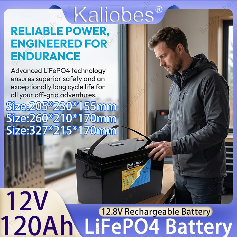 12V 120Ah LiFePO4 Battery 12.8V Power Batteries 8000Cycles For RV Campers Golf Cart Off-Road Off-grid Solar Wind with 10A Charge
12V 120Ah LiFePO4 Battery 12.8V Power Batteries 8000Cycles For RV Campers Golf Cart Off-Road Off-grid Solar Wind with 10A Charge
