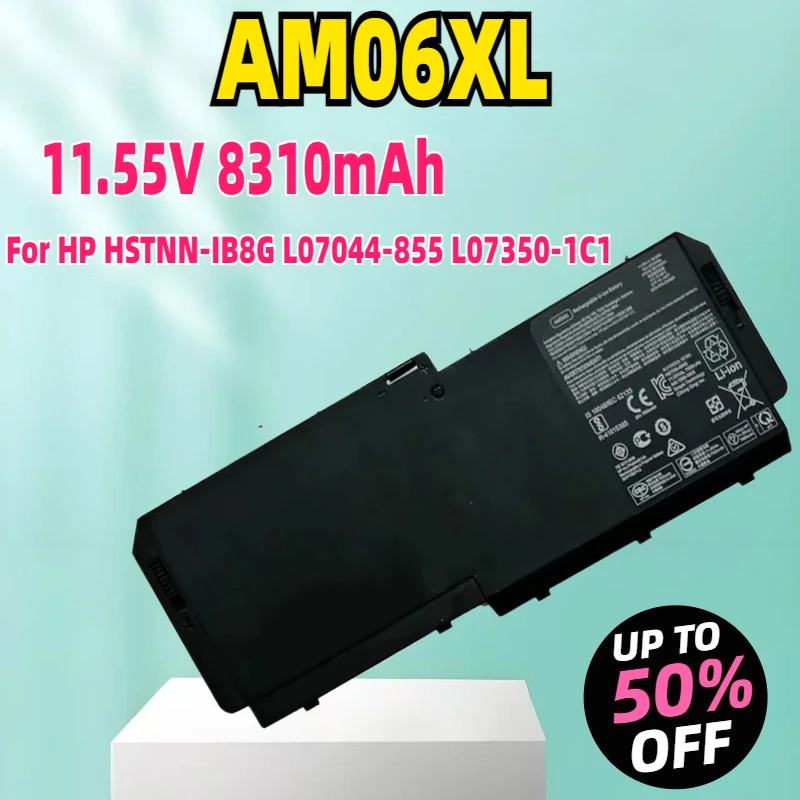 Новый аккумулятор для ноутбука емкостью 11,55 В, 95 Втч AM06XL для ноутбука HP HSTNN-IB8G L07044-855 L07350-1C1, аккумулятор большой емкости
Новый аккумулятор для ноутбука емкостью 11,55 В, 95 Втч AM06XL для ноутбука HP HSTNN-IB8G L07044-855 L07350-1C1, аккумулятор большой емкости